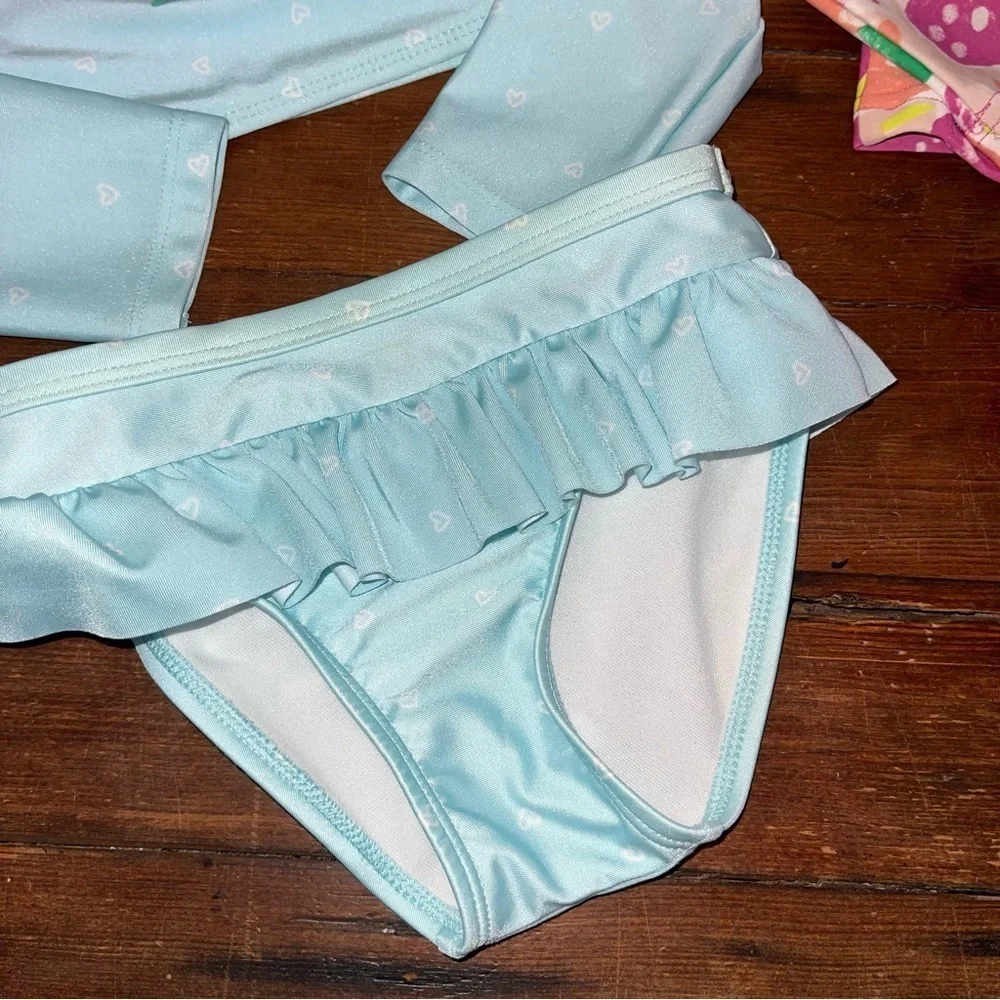 Blue and Pink Rashguards Swim Set bundle box